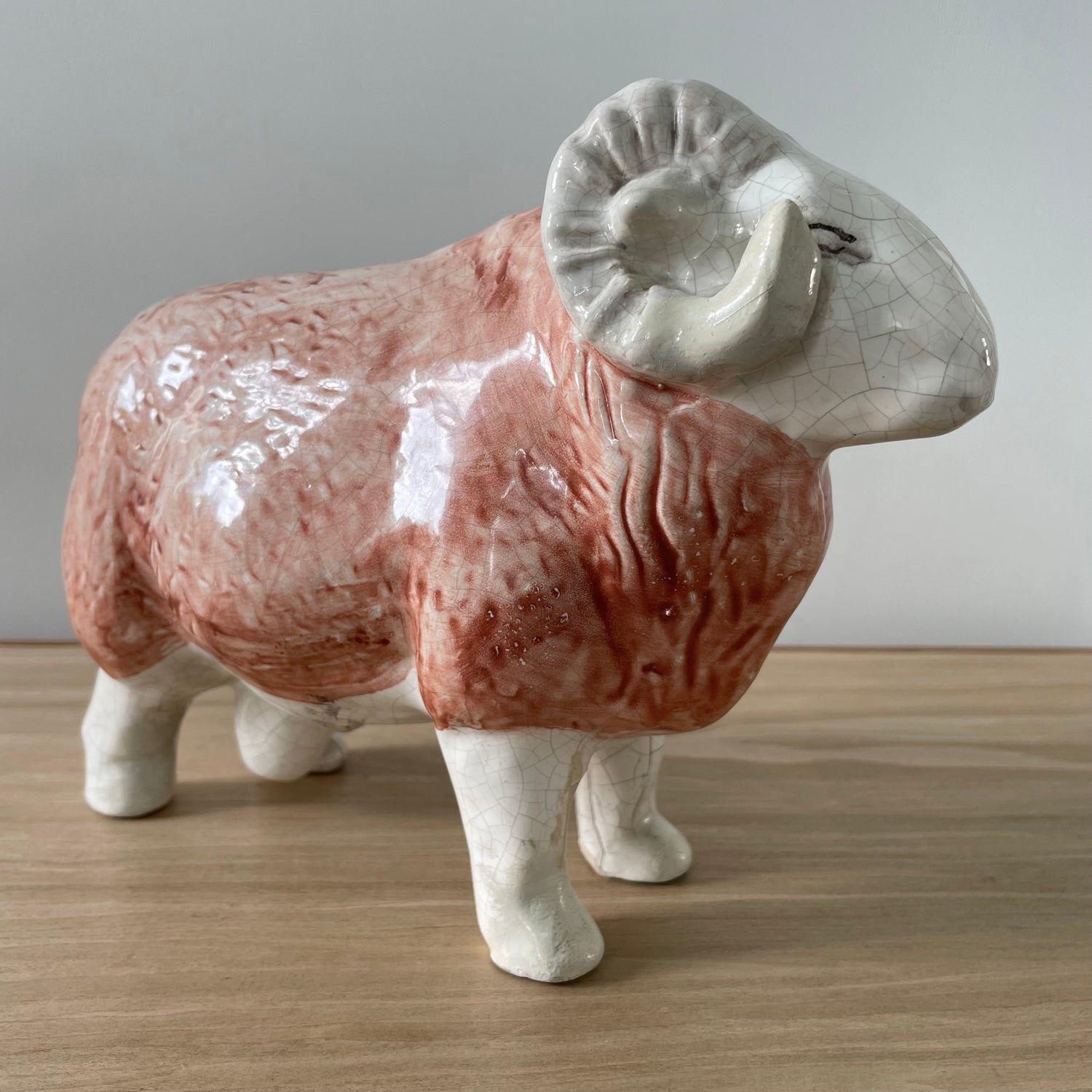 Original Antique Staffordshire Pottery Ram Figure – Butcher’s Shop Window Display c.1910