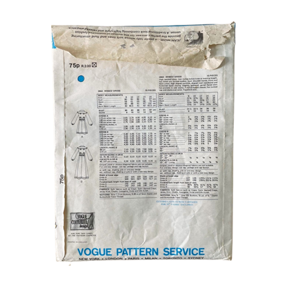 Vogue 2664 Womens Size 10 Jean Muir Dress FF