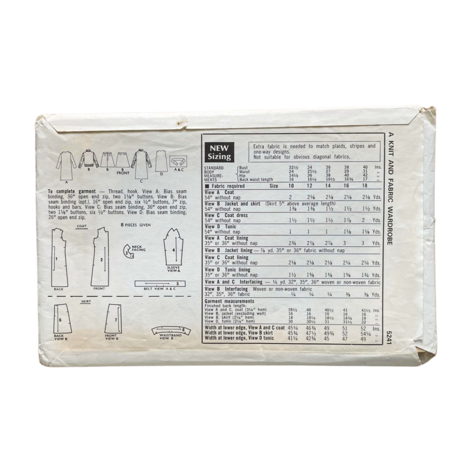 Womans Own 5241 Womens Size 14 Coat Jacket Tunic FF