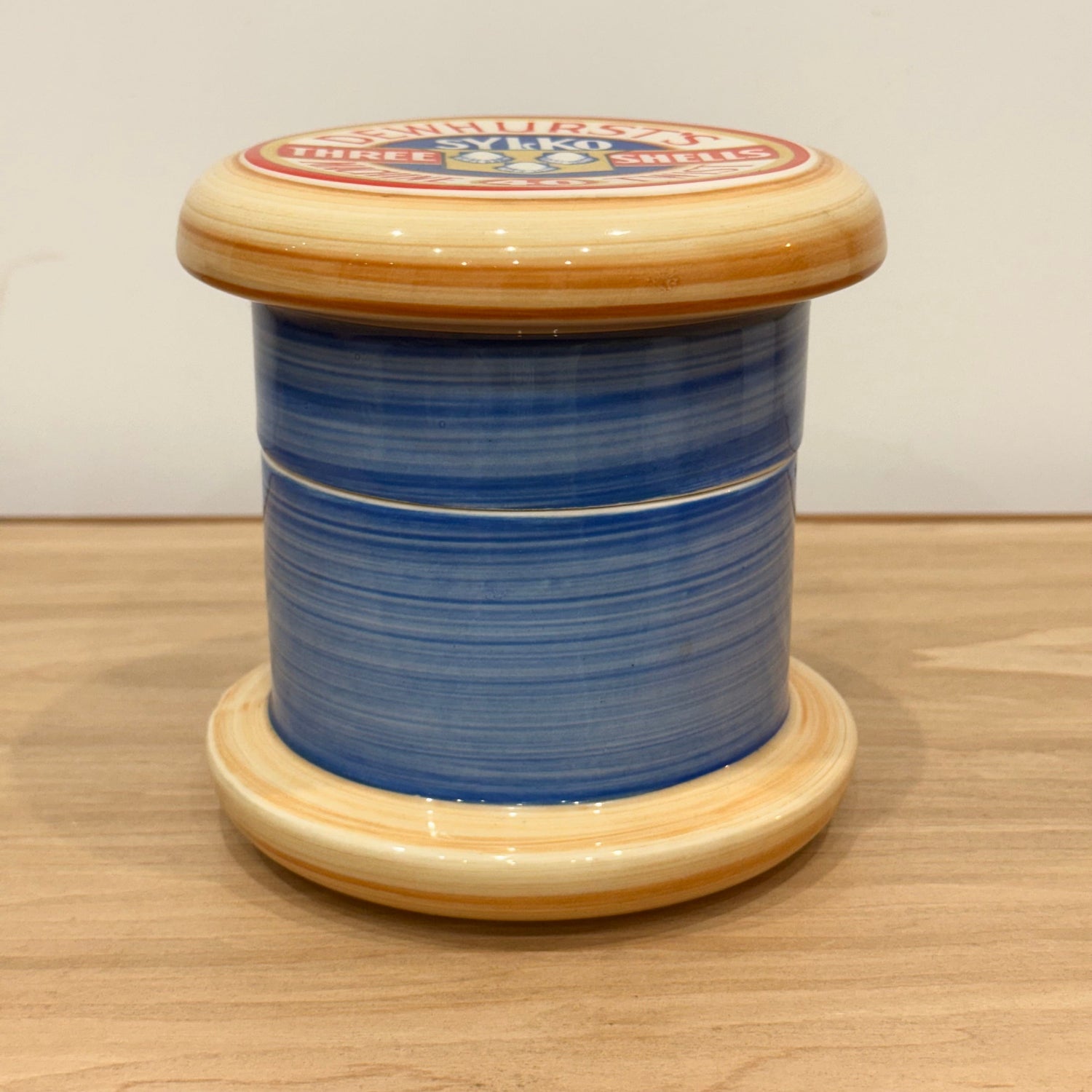 Vintage Dewhurst’s Sylko Thread Spool Ceramic Storage Jar – Hobbs Welch Design 1980