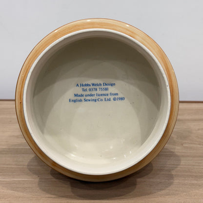 Vintage Dewhurst’s Sylko Thread Spool Ceramic Storage Jar – Hobbs Welch Design 1980