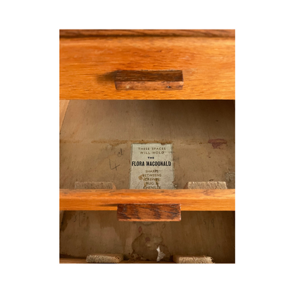 Vintage Flora Macdonald Needle Display Cabinet Abel Morrall Haberdashery Drawers