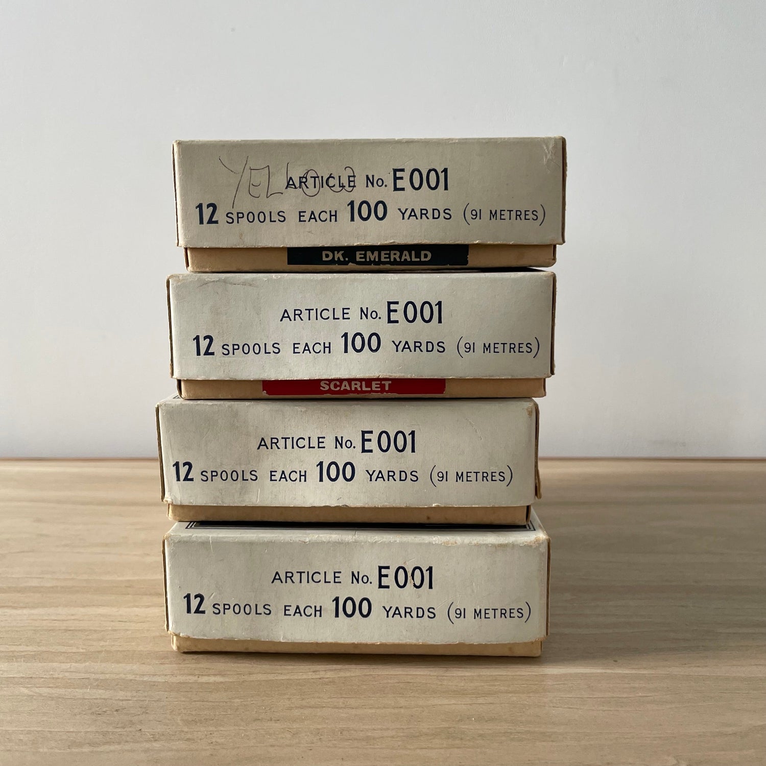 Collection of Dewhurst Sylko Machine Twist Thread Boxes – 1920s to 1970s