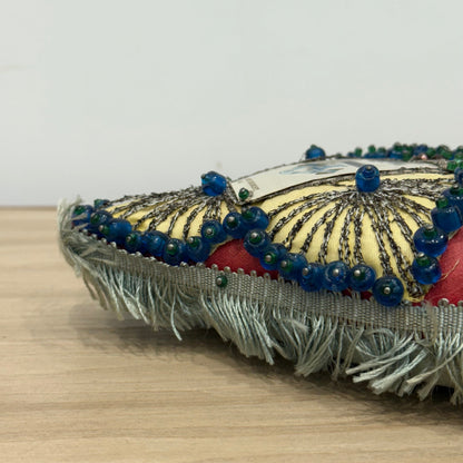 WW1 Beaded Heart Pin Cushion – Lincolnshire Regiment 10th Foot – Egypt Sphinx