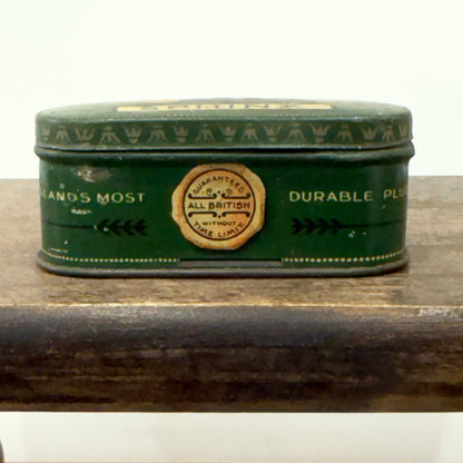Vintage Sphinx Spark Plug Tin – Green Lithographed Advertising Box – British Manufacture