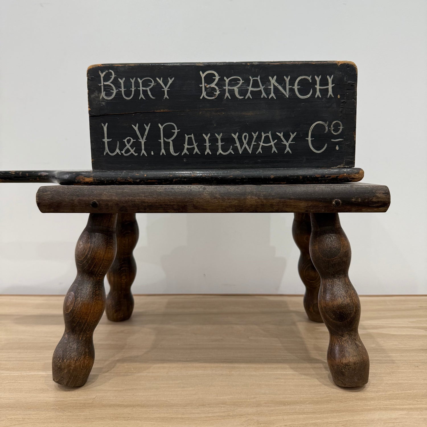 Antique L&amp;Y Railway Co. Bury Branch Orphanage Fund Wooden Collection Box