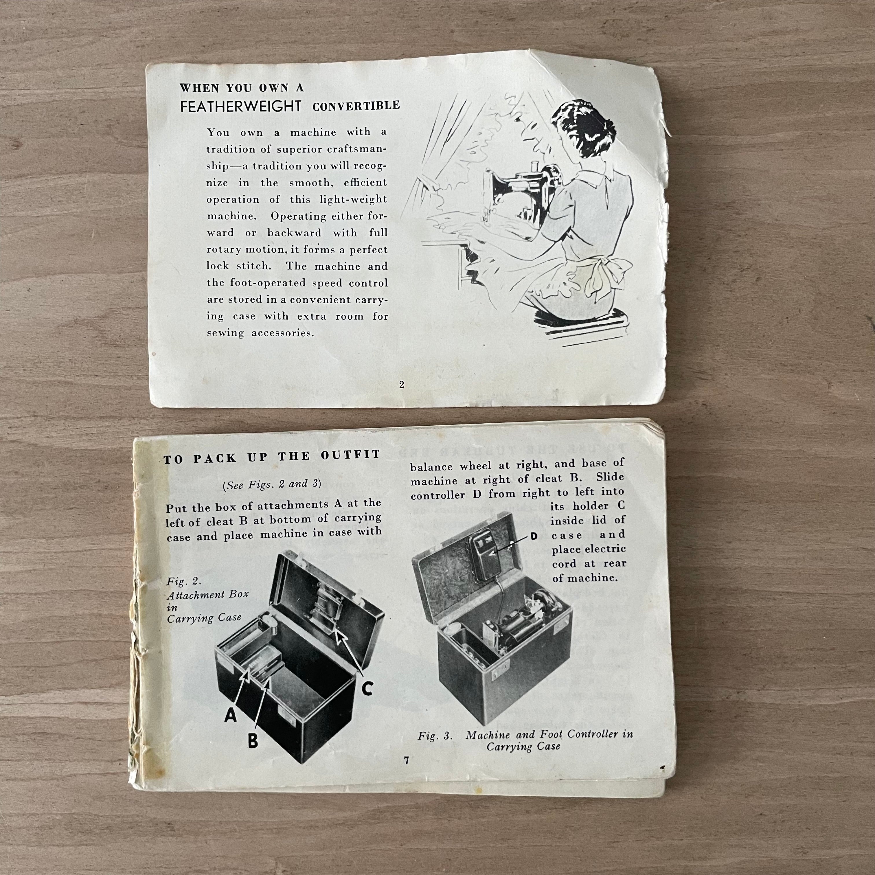 1960 Singer 222k Featherweight Sewing Machine Red “S”