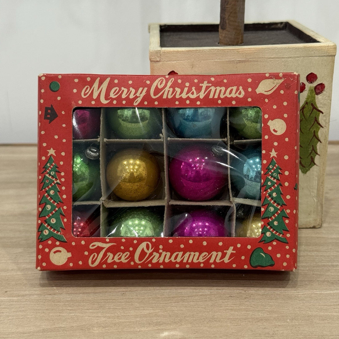 Vintage Mercury Glass Christmas Baubles Xmas Tree Decor