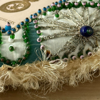 WW1 Royal Welsh Fusiliers Sweetheart Pin Cushion – Beaded Heart Patriotic Textile