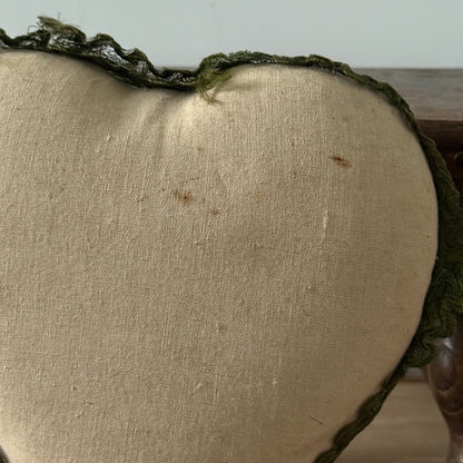 WW1 Bedfordshire Regiment Sweetheart Pincushion Beaded Heart Patriotic Textile