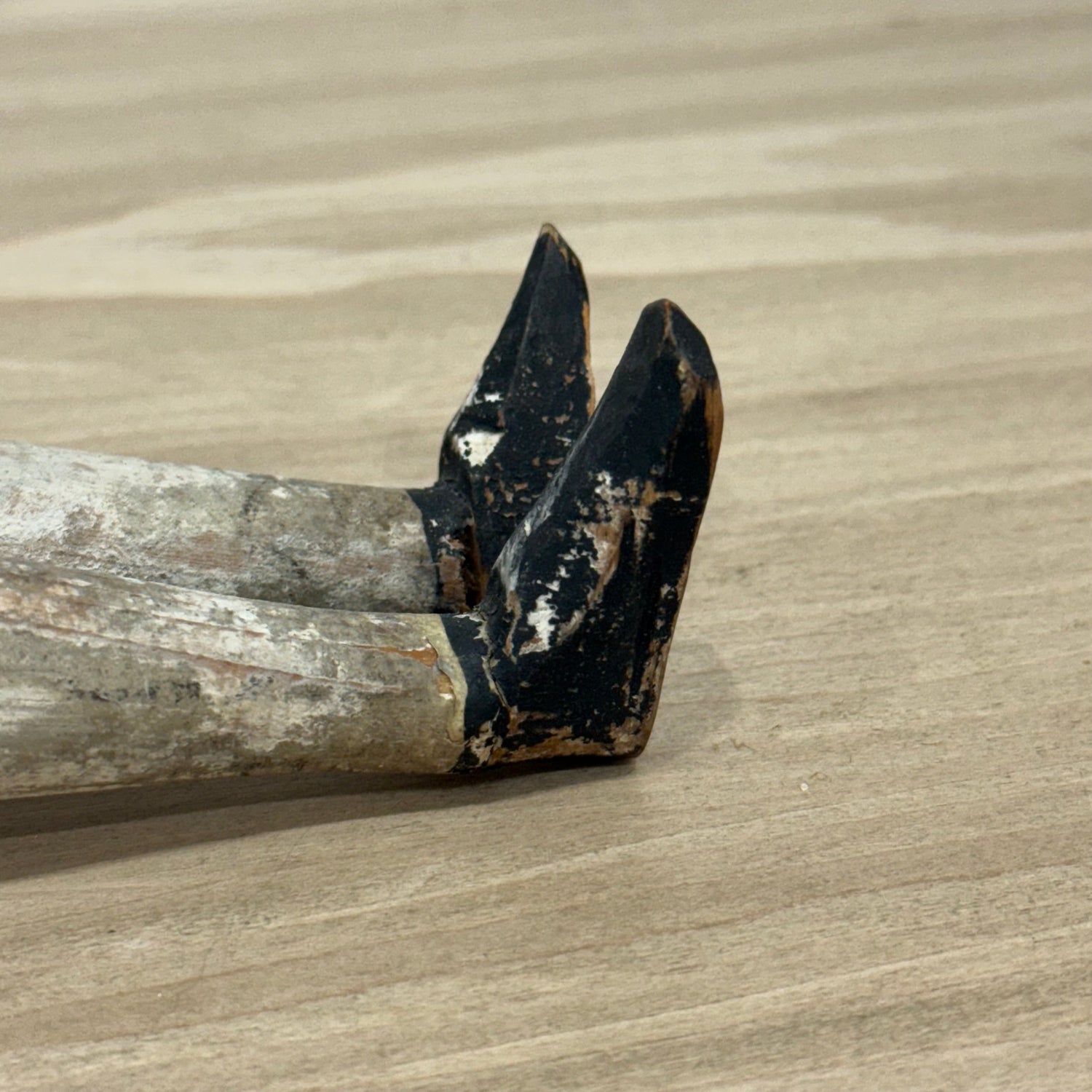 Victorian Peg Wooden Doll with Painted Head Antique Articulated 41.5cm