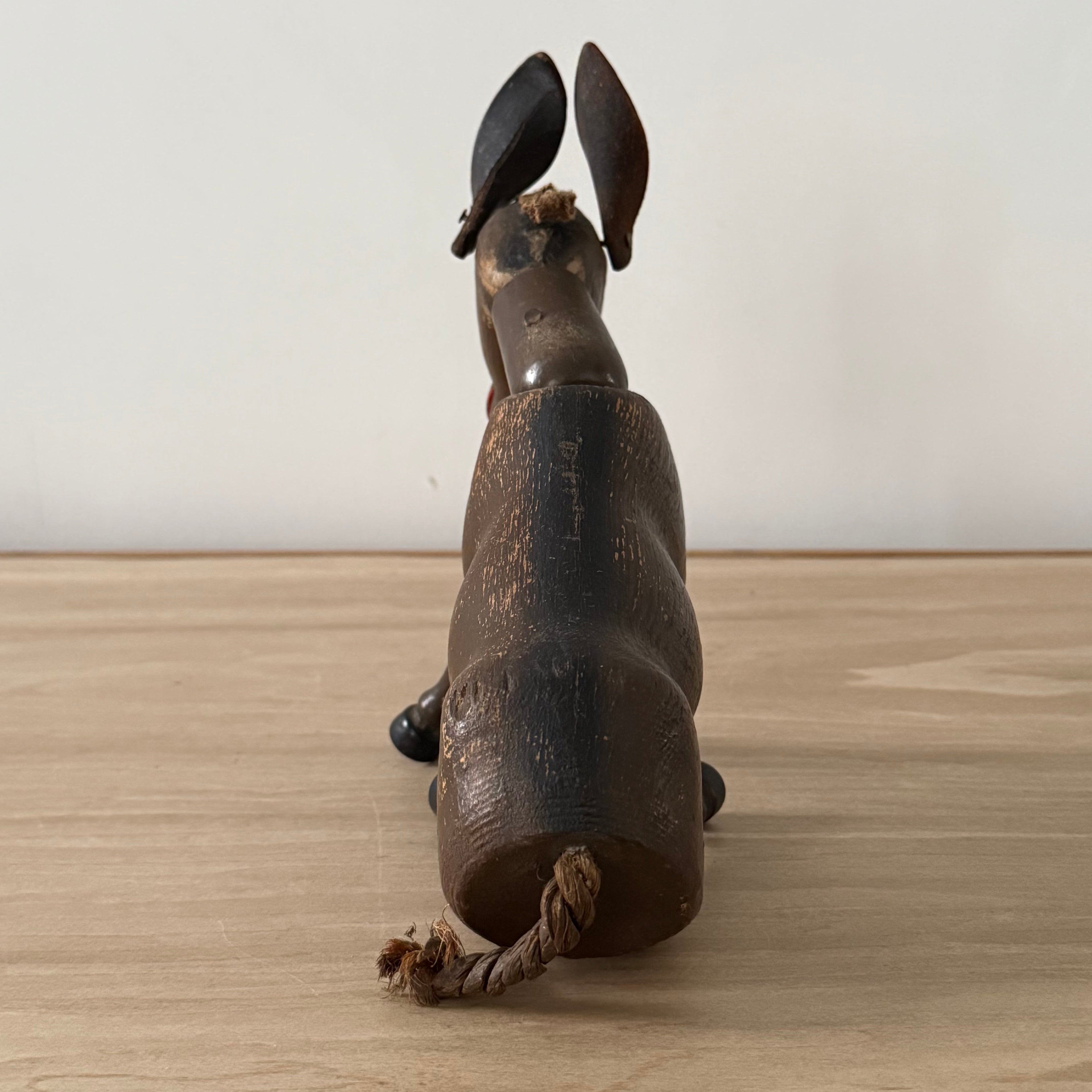 Schoenhut Wooden Humpty Dumpty Circus Mule Donkey With Leather Ears c1910s