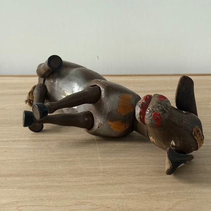 Schoenhut Wooden Humpty Dumpty Circus Mule Donkey With Leather Ears c1910s