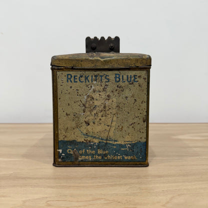 Antique Reckitt Robin Starch Brasso Zebo Advertising Tin String Dispenser c.1910