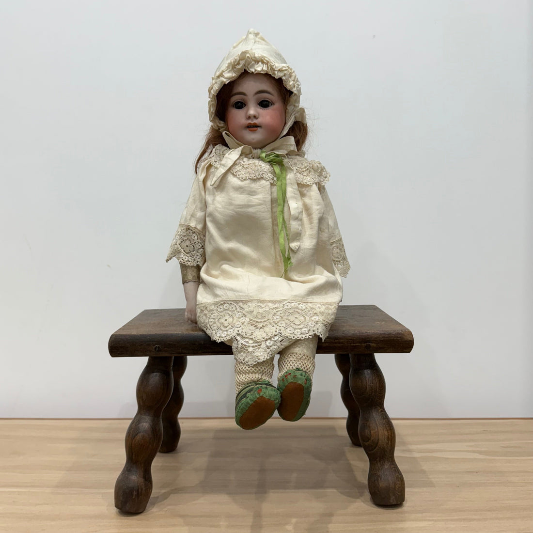 Antique Armand Marseille Bisque Head Doll with Kid Leather Body – Early 20th Century