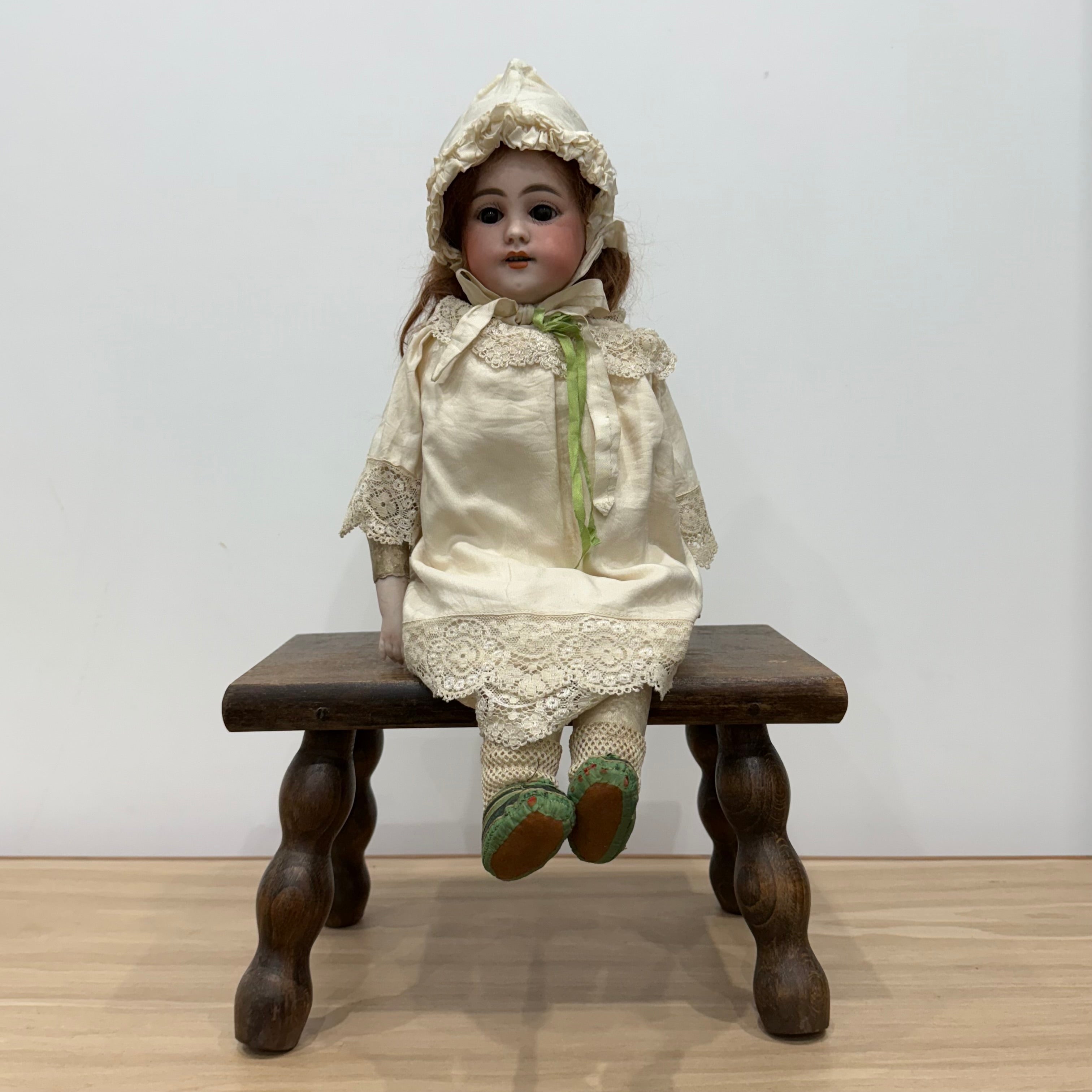 Antique Armand Marseille Bisque Head Doll with Kid Leather Body – Early 20th Century