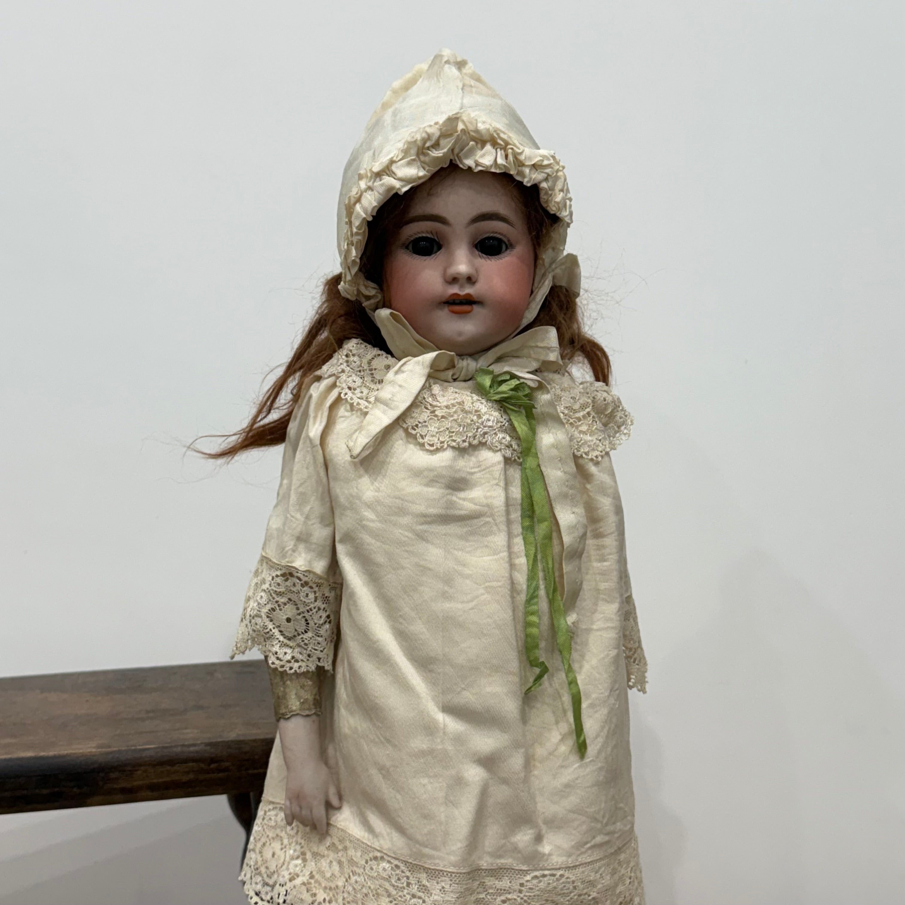 Antique Armand Marseille Bisque Head Doll with Kid Leather Body – Early 20th Century
