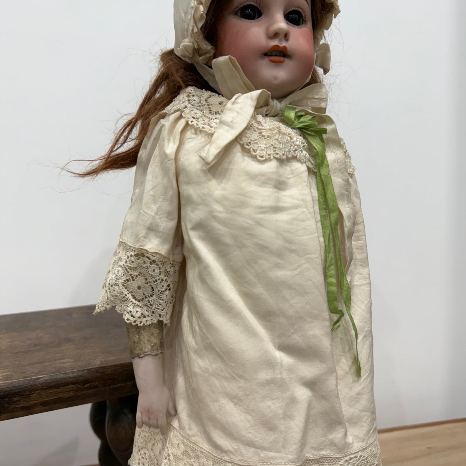 Antique Armand Marseille Bisque Head Doll with Kid Leather Body – Early 20th Century
