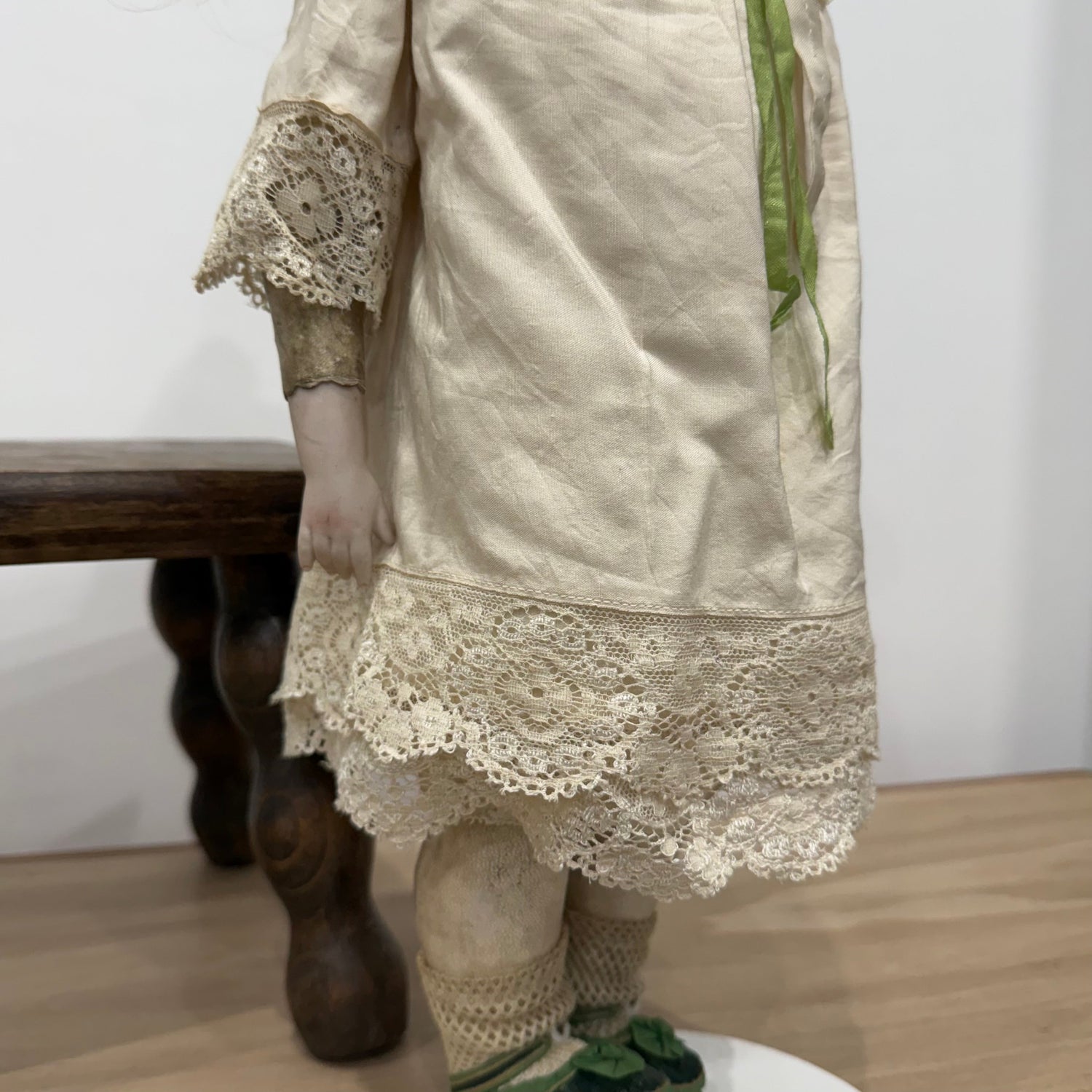 Antique Armand Marseille Bisque Head Doll with Kid Leather Body – Early 20th Century