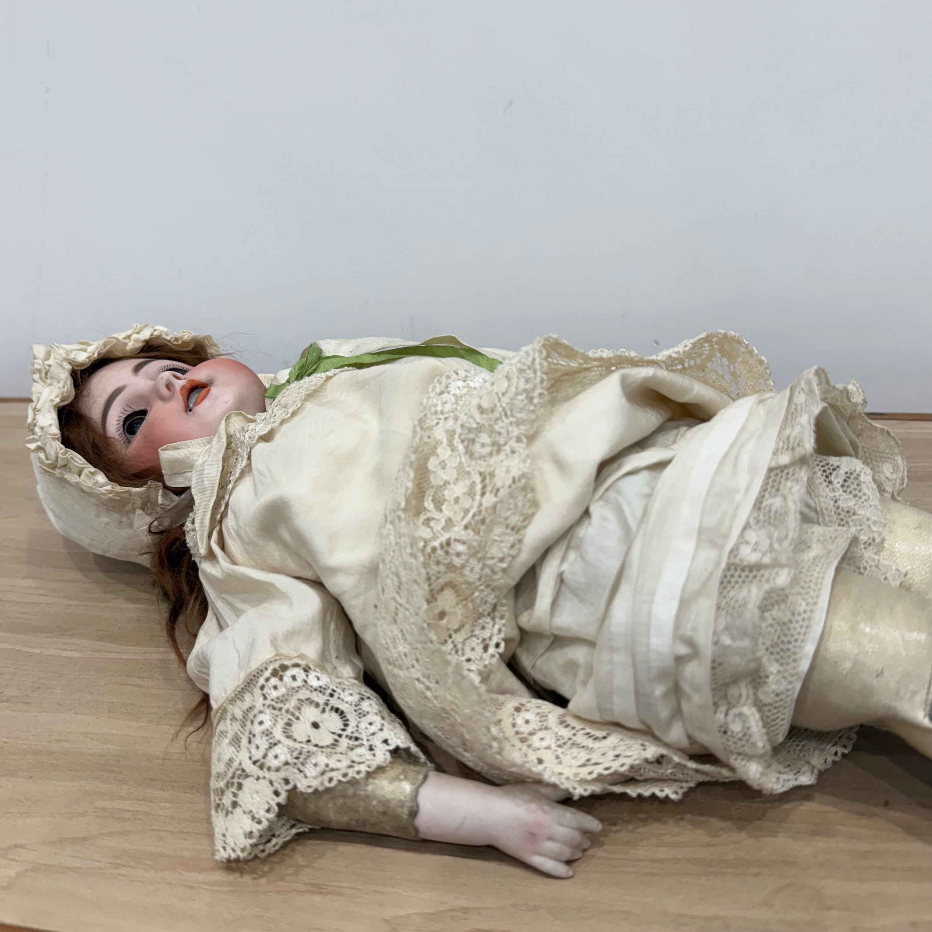 Antique Armand Marseille Bisque Head Doll with Kid Leather Body – Early 20th Century