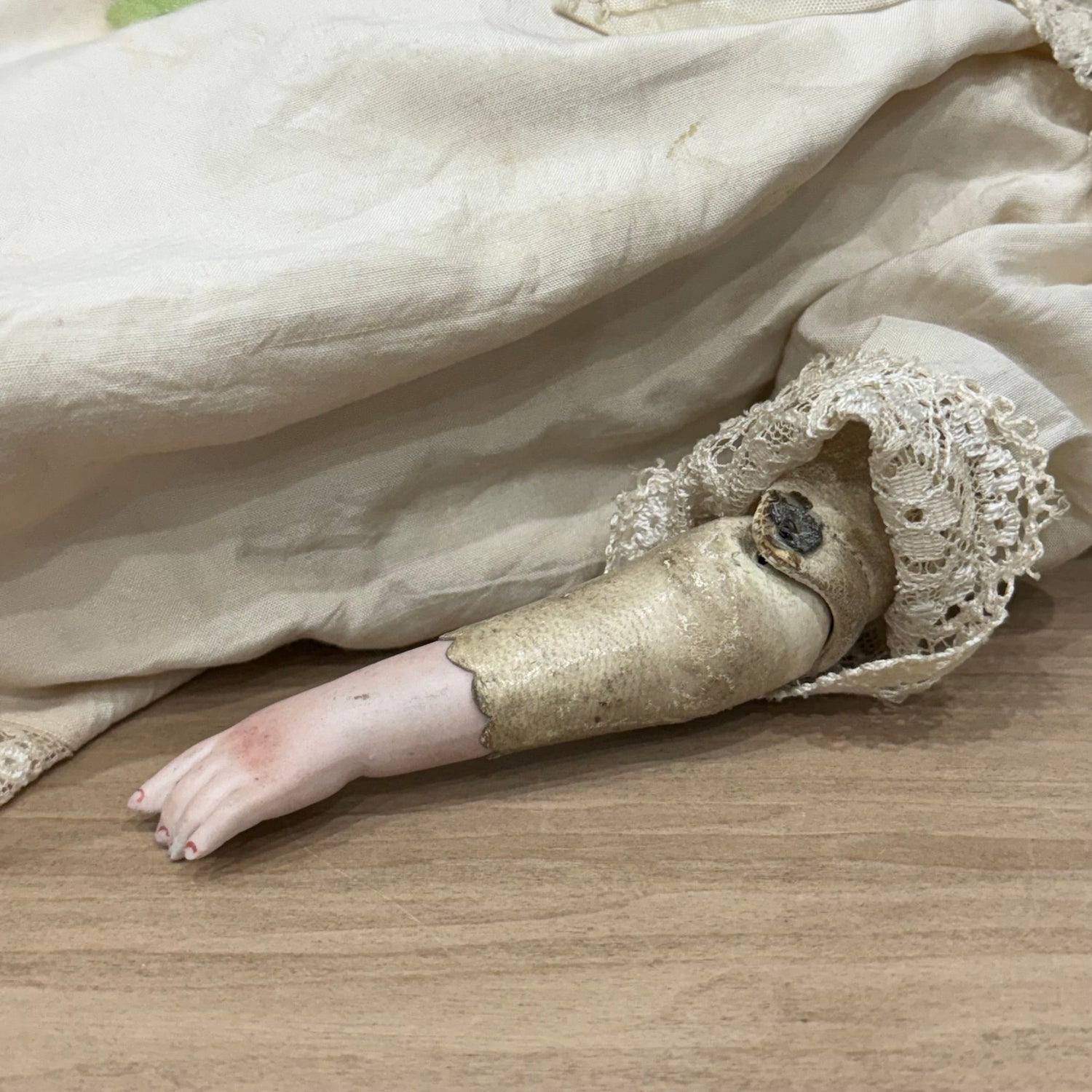 Antique Armand Marseille Bisque Head Doll with Kid Leather Body – Early 20th Century