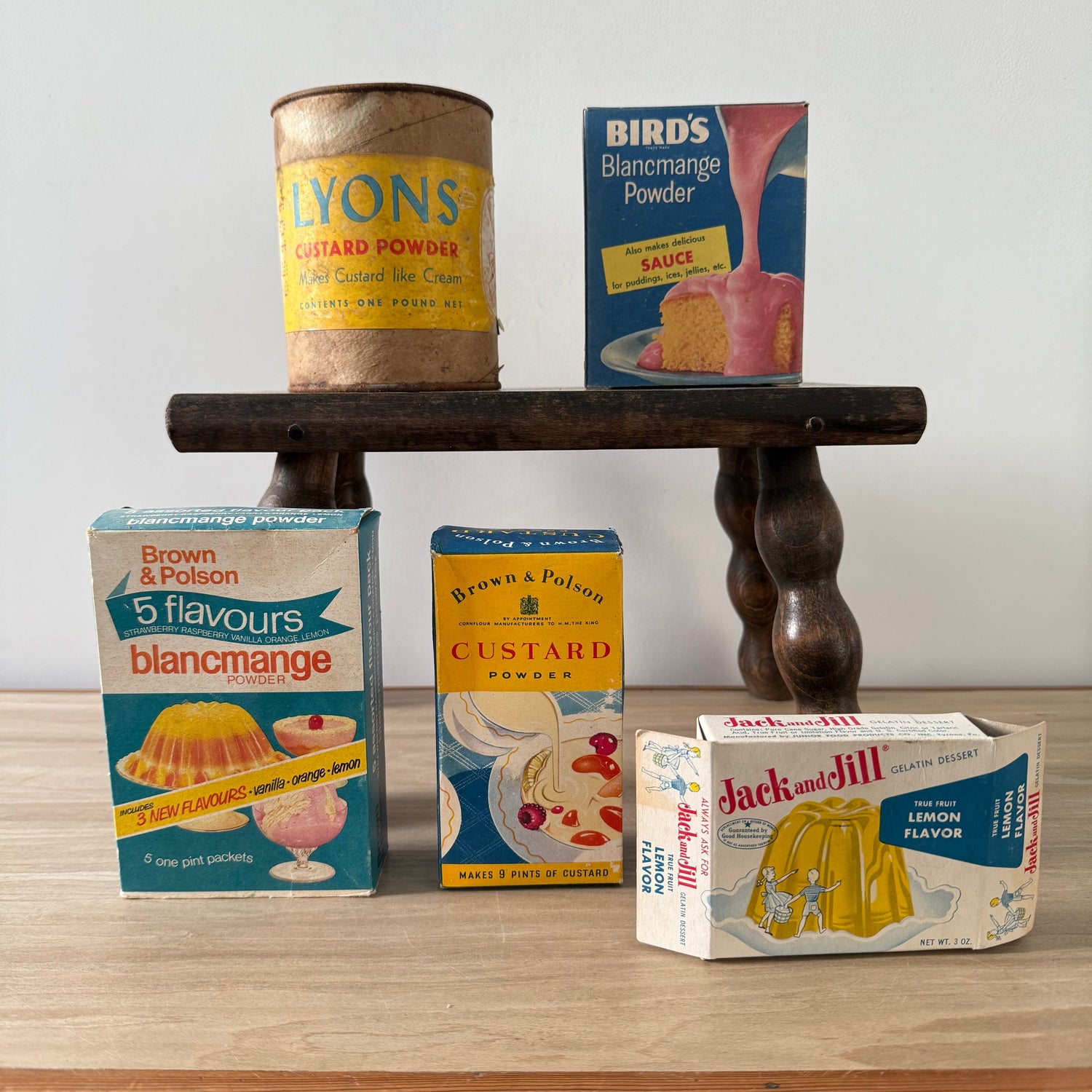 Vintage British Desert Advertising Packaging - Lyons Bird’s Brown &amp; Polson