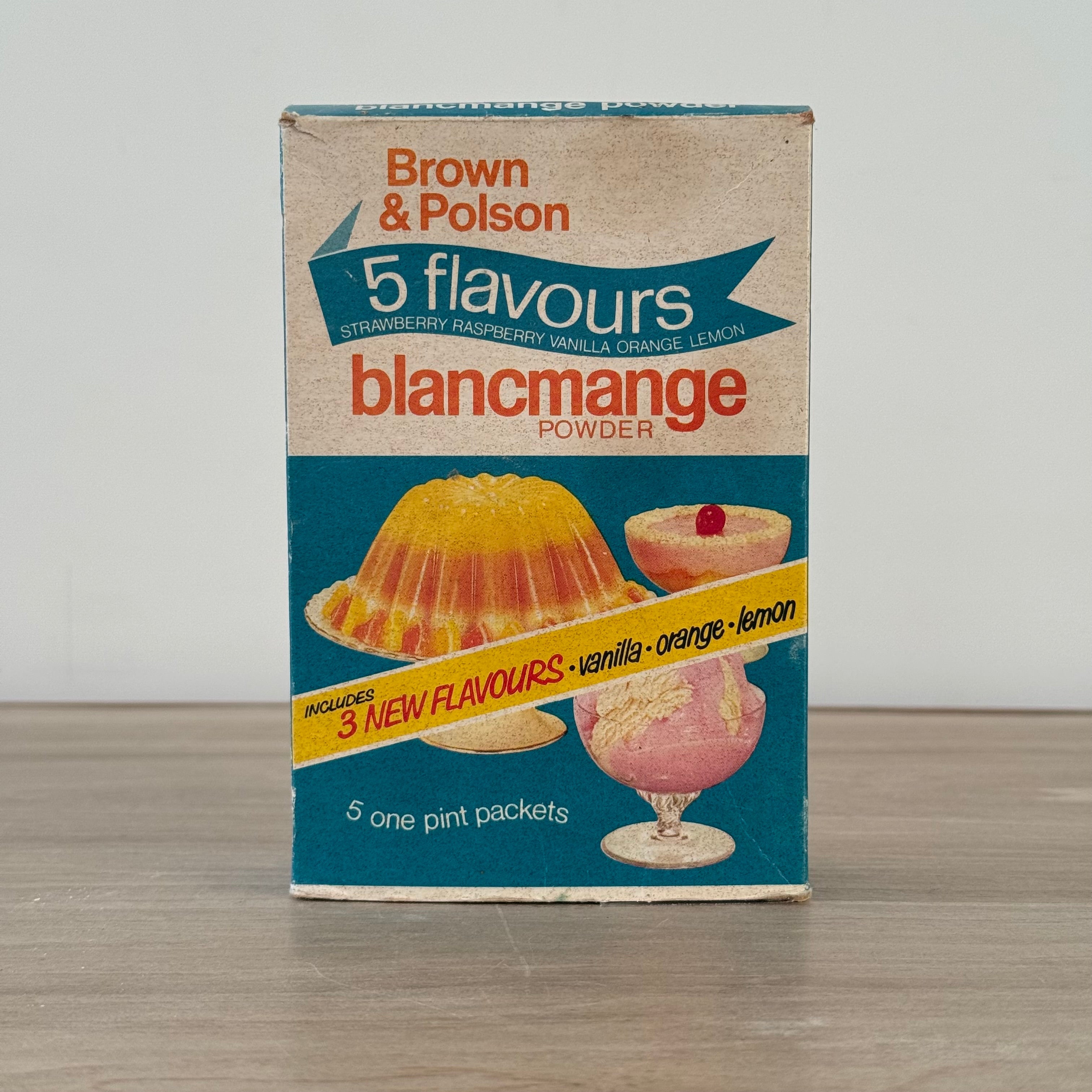 Vintage British Desert Advertising Packaging - Lyons Bird’s Brown &amp; Polson