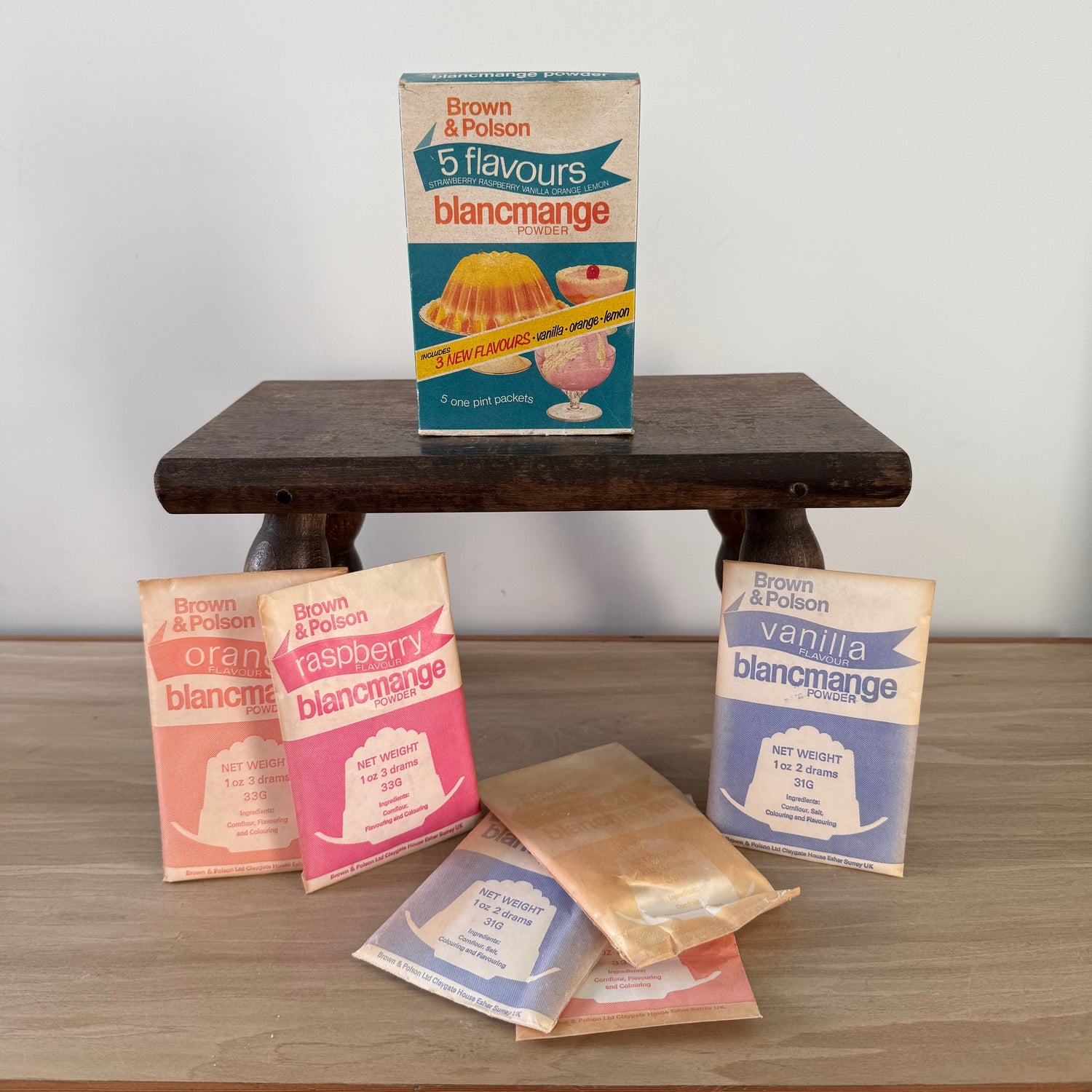 Vintage British Desert Advertising Packaging - Lyons Bird’s Brown &amp; Polson