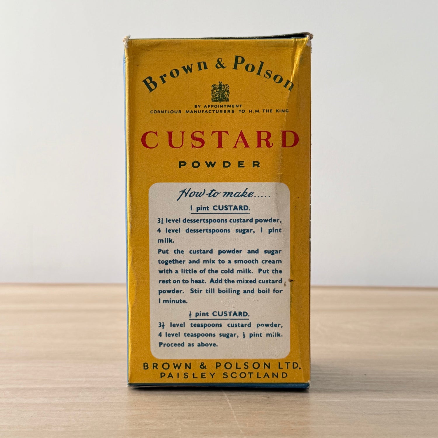 Vintage British Desert Advertising Packaging - Lyons Bird’s Brown &amp; Polson