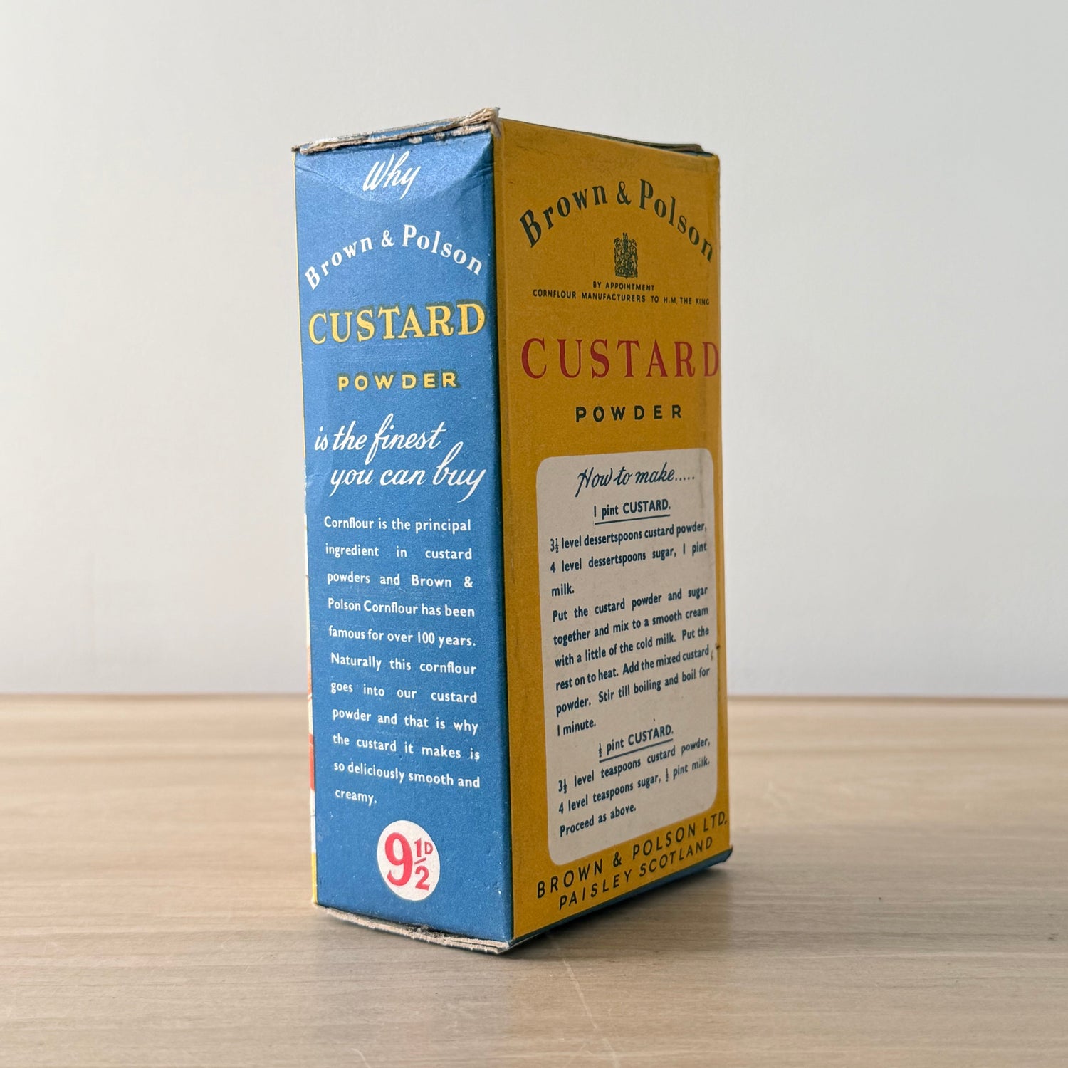 Vintage British Desert Advertising Packaging - Lyons Bird’s Brown &amp; Polson