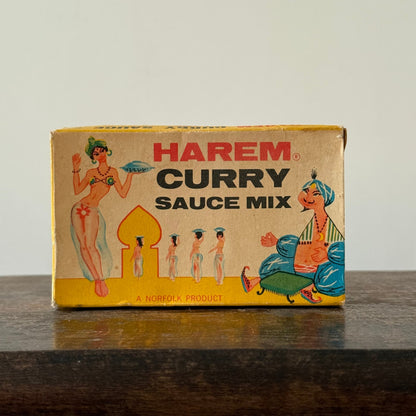 Vintage Harem Curry Sauce Mix Box with Original Sachets c1950s