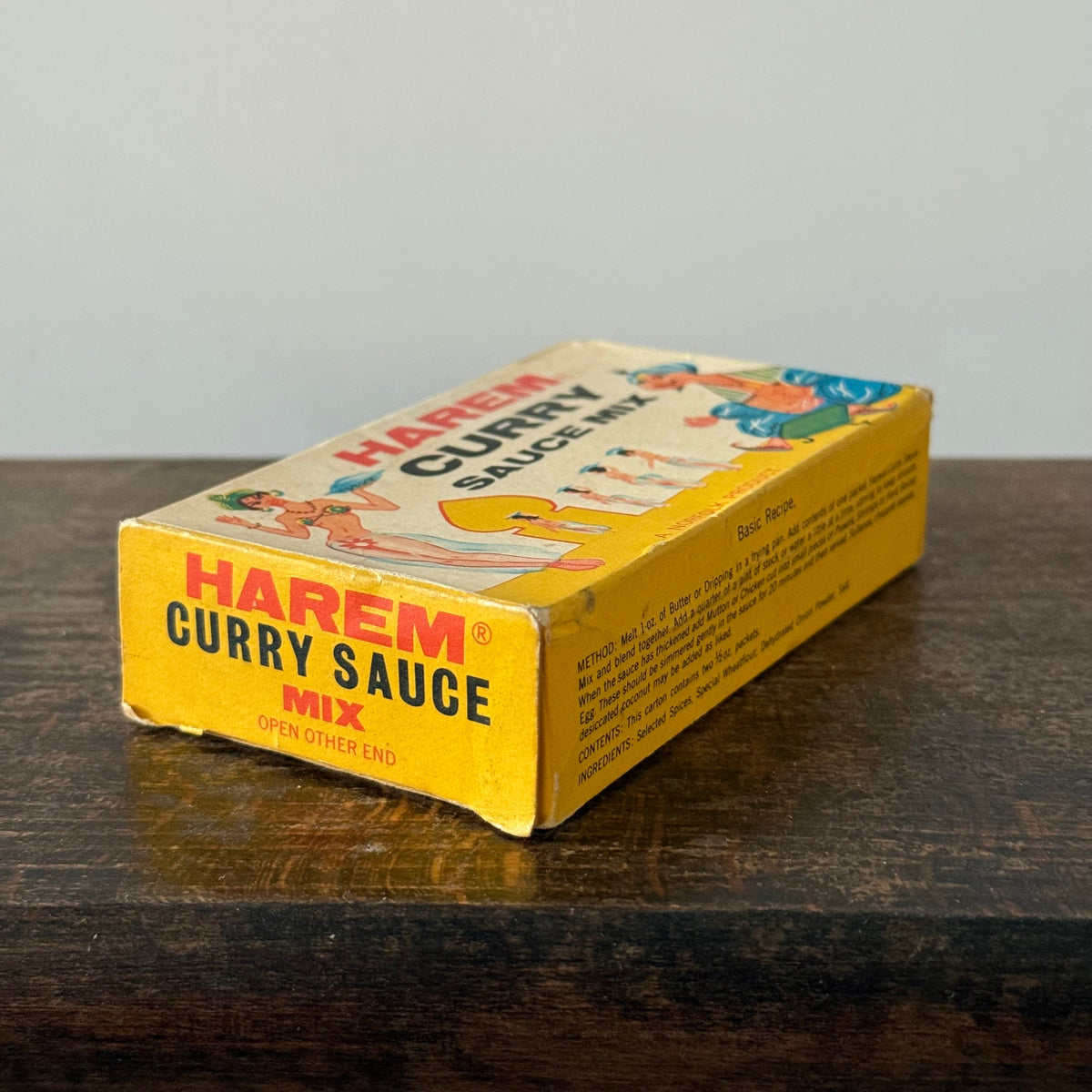 Vintage Harem Curry Sauce Mix Box with Original Sachets c1950s