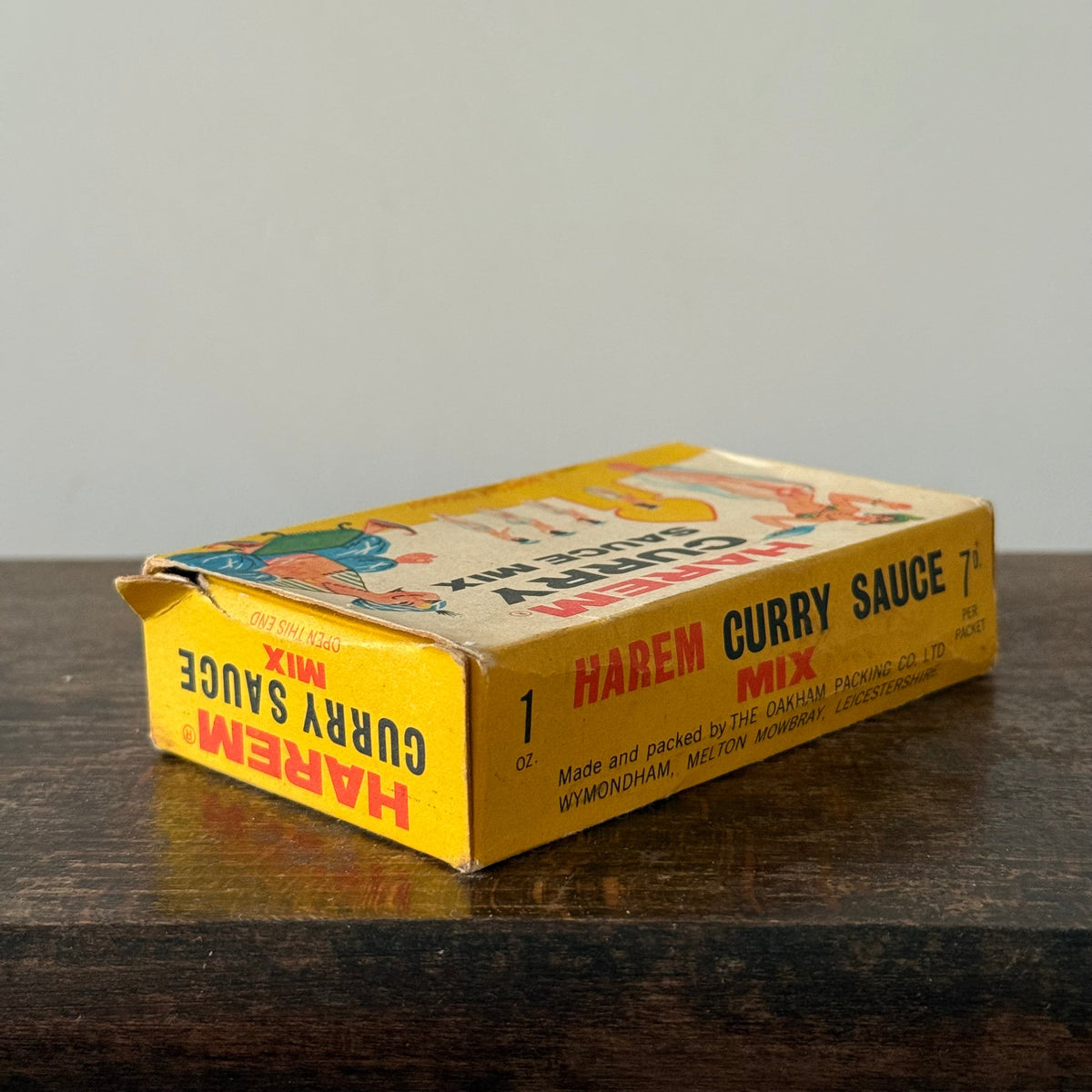 Vintage Harem Curry Sauce Mix Box with Original Sachets c1950s