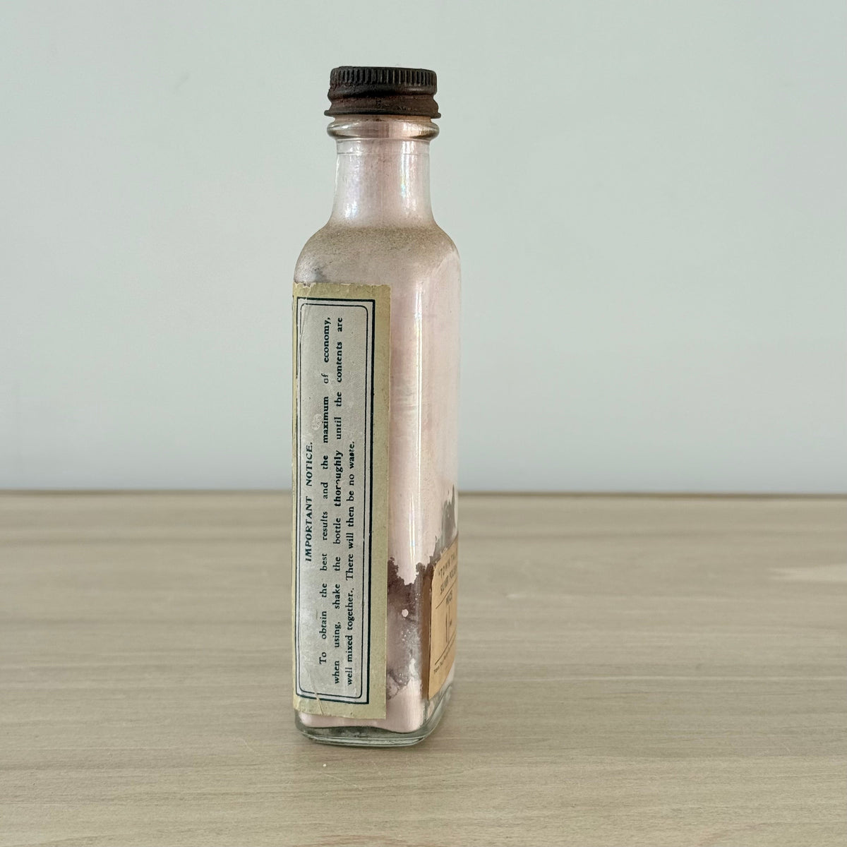 Vintage Town Talk Silver Polish Glass Bottle with Original Label