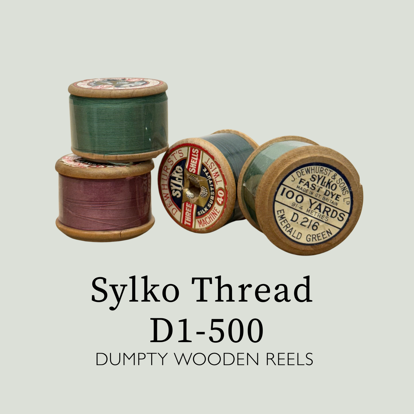 Dewhurst Sylko - Dumpy Wooden Reels - D1-500