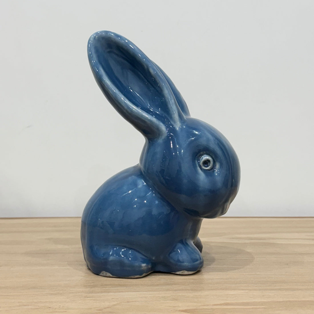 Vintage Blue Cottontail Rabbit Cotton Wool Dispenser Oliver Whiting 21cm