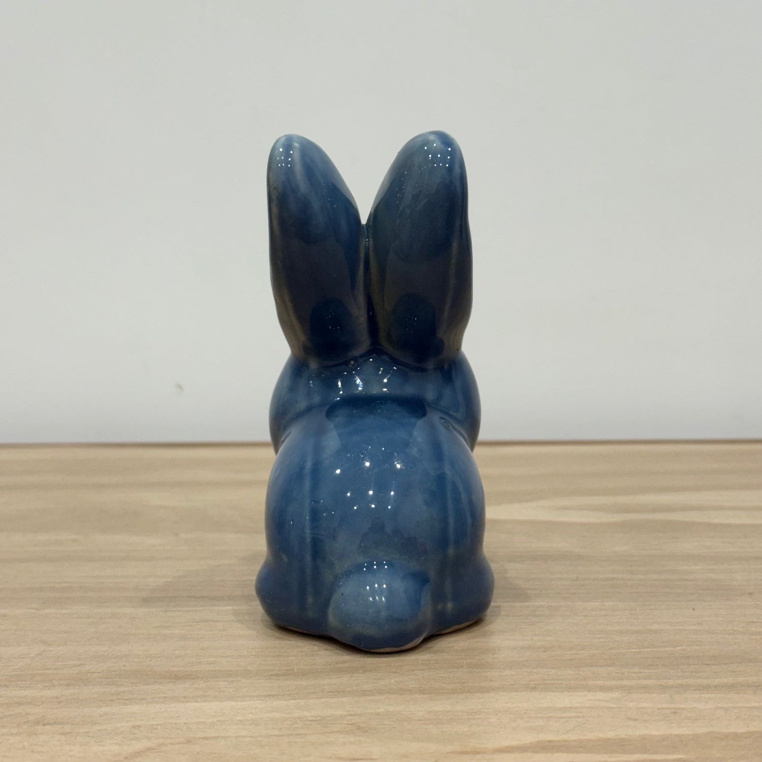 Vintage Blue Cottontail Rabbit Ornament Denby Bourne England 13cm