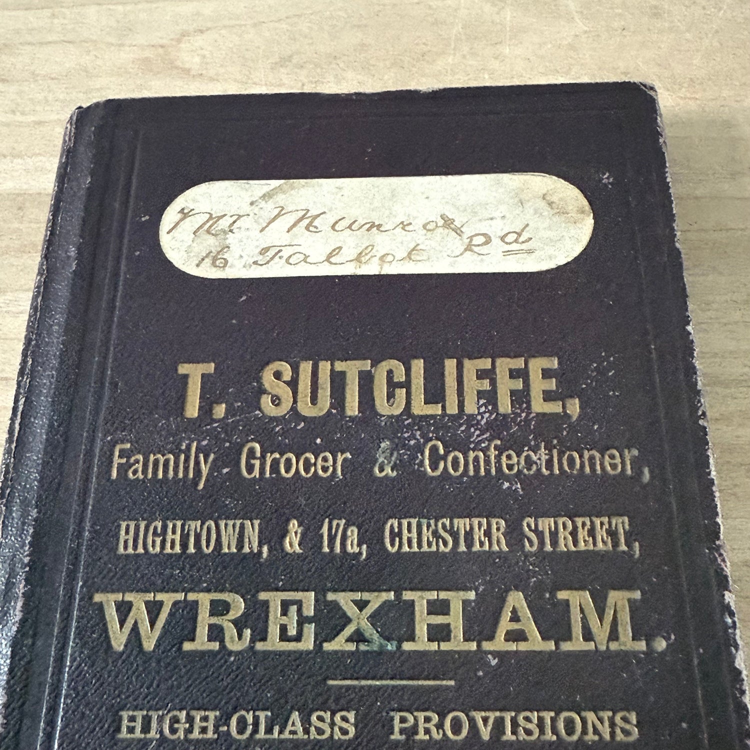 Vintage 1903 Advertising Account Ledger Book – T. Sutcliffe Wrexham Milkmaid Condensed Milk