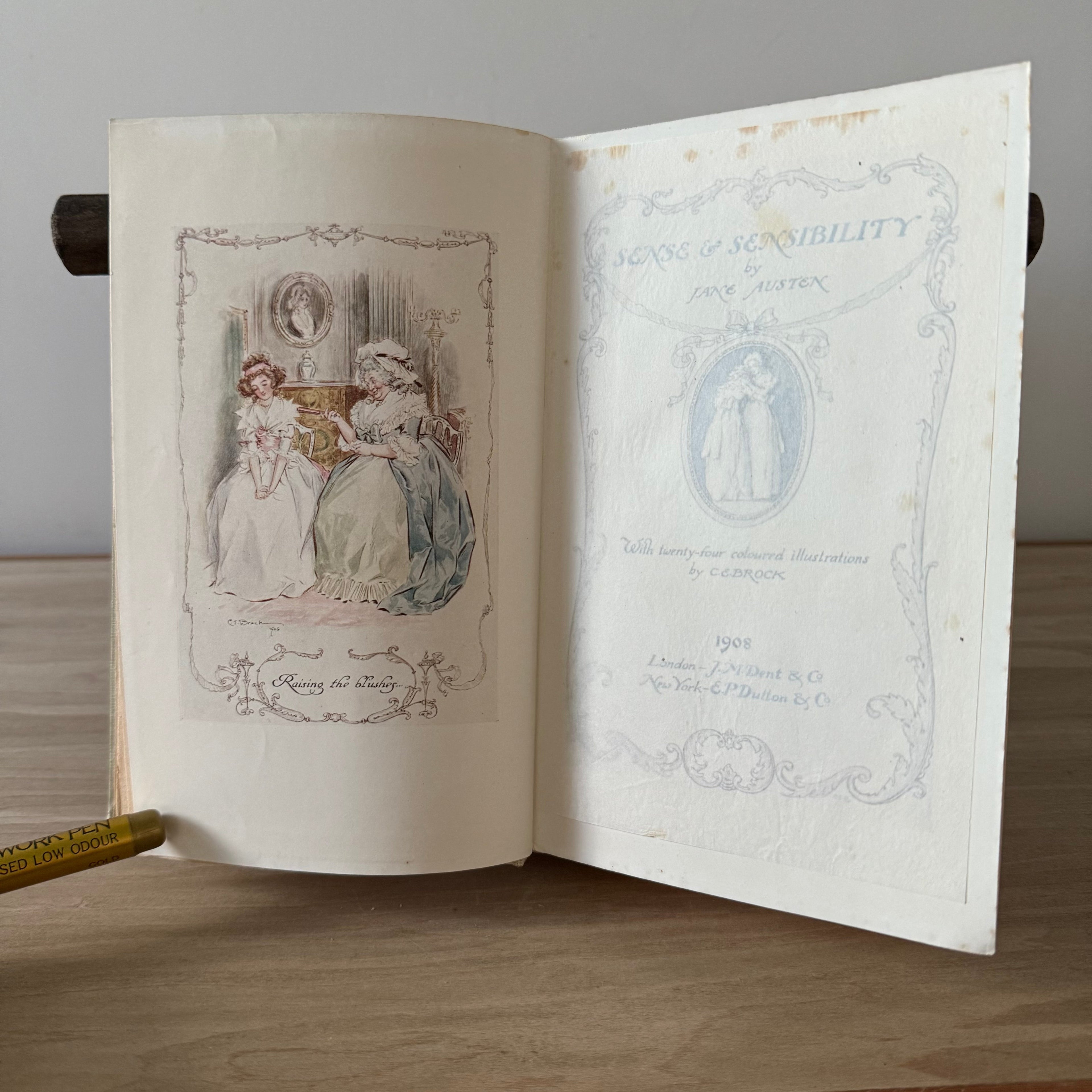 Sense and Sensibility Jane Austen 1908 Dent Brock Illustrated Edition