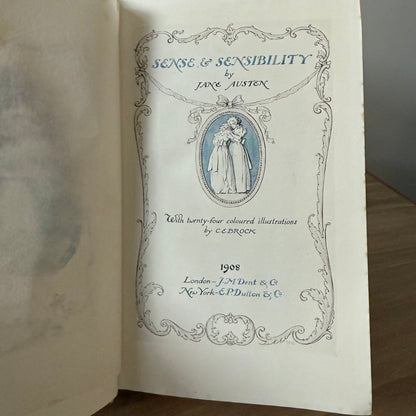 Sense and Sensibility Jane Austen 1908 Dent Brock Illustrated Edition