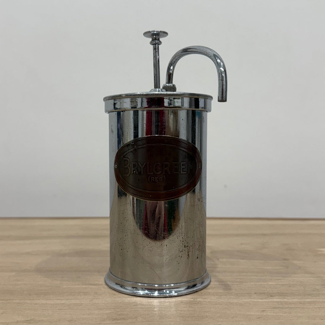 Vintage Brylcreem Chrome Pump Dispenser (REG)