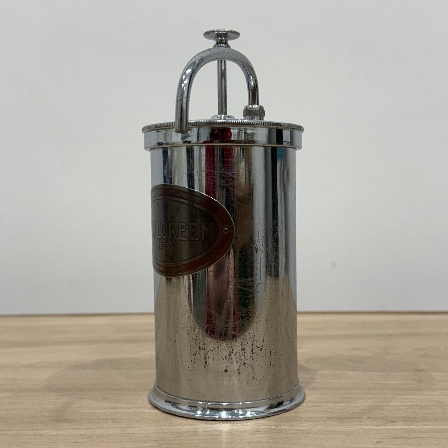 Vintage Brylcreem Chrome Pump Dispenser (REG)