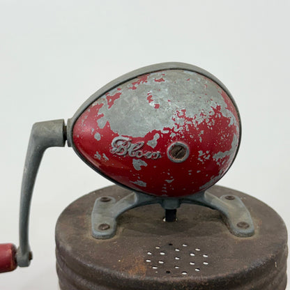 Blow Vintage Glass Butter Churn with Original Wooden Paddles