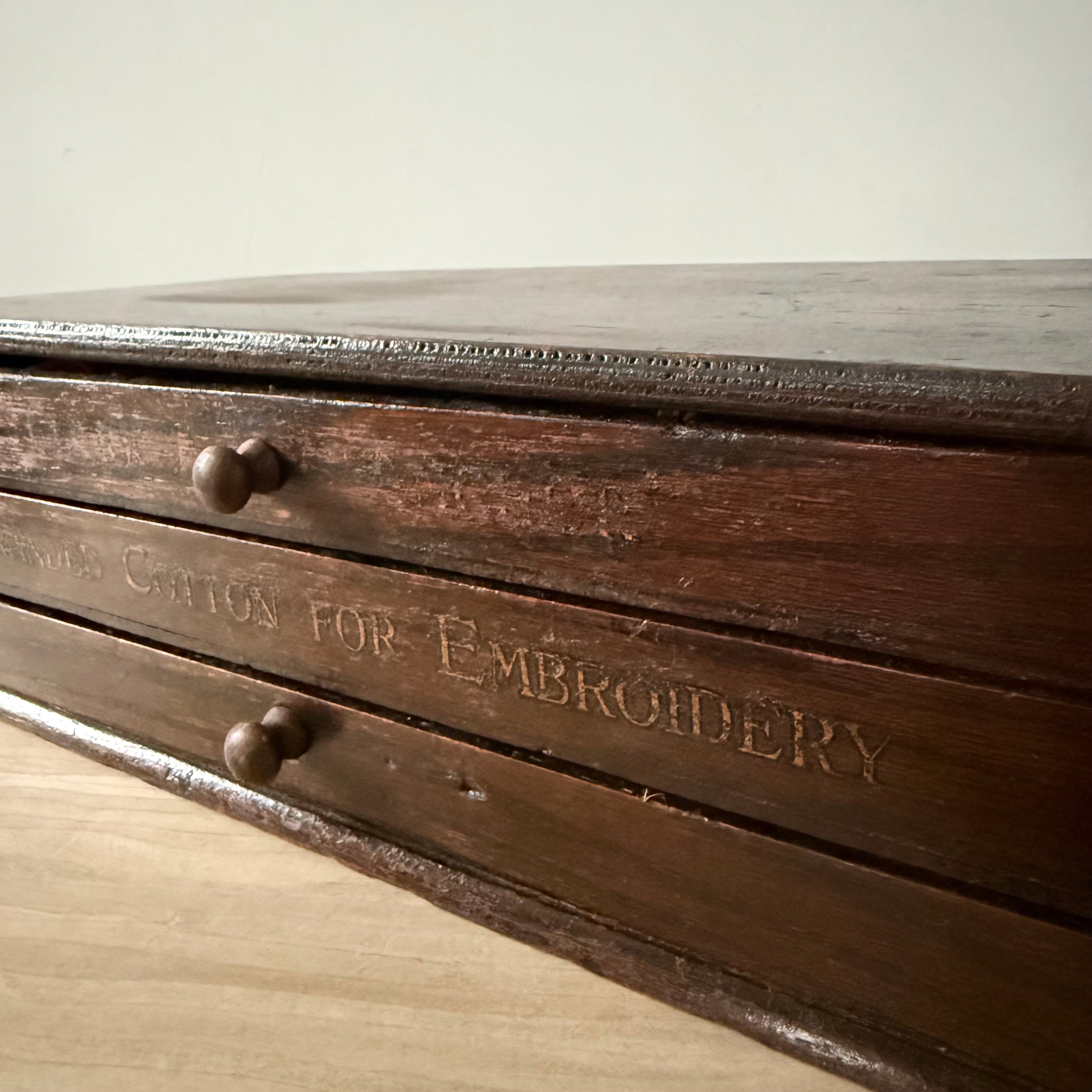 Antique Clark’s Anchor Cantilever Embroidery Thread Box with Original Contents