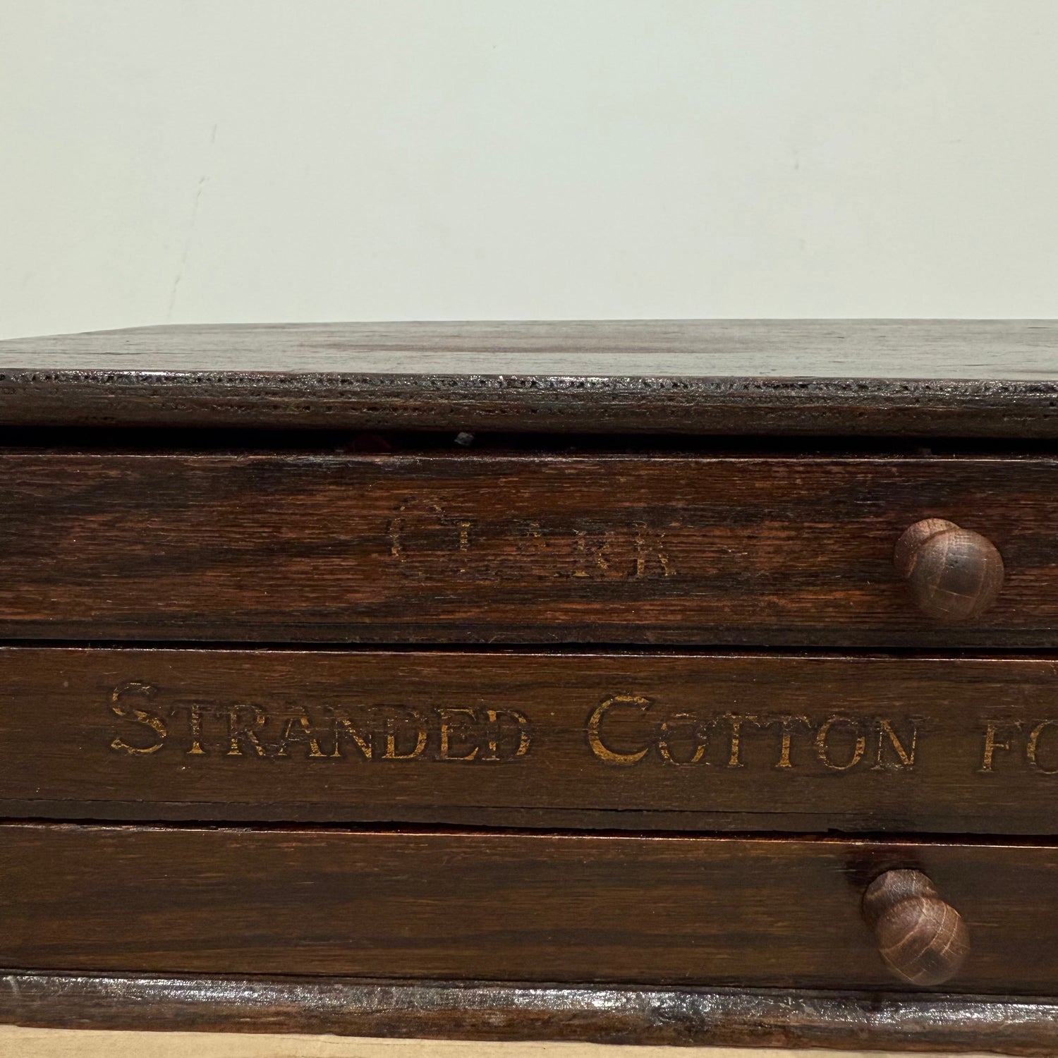 Antique Clark’s Anchor Cantilever Embroidery Thread Box with Original Contents