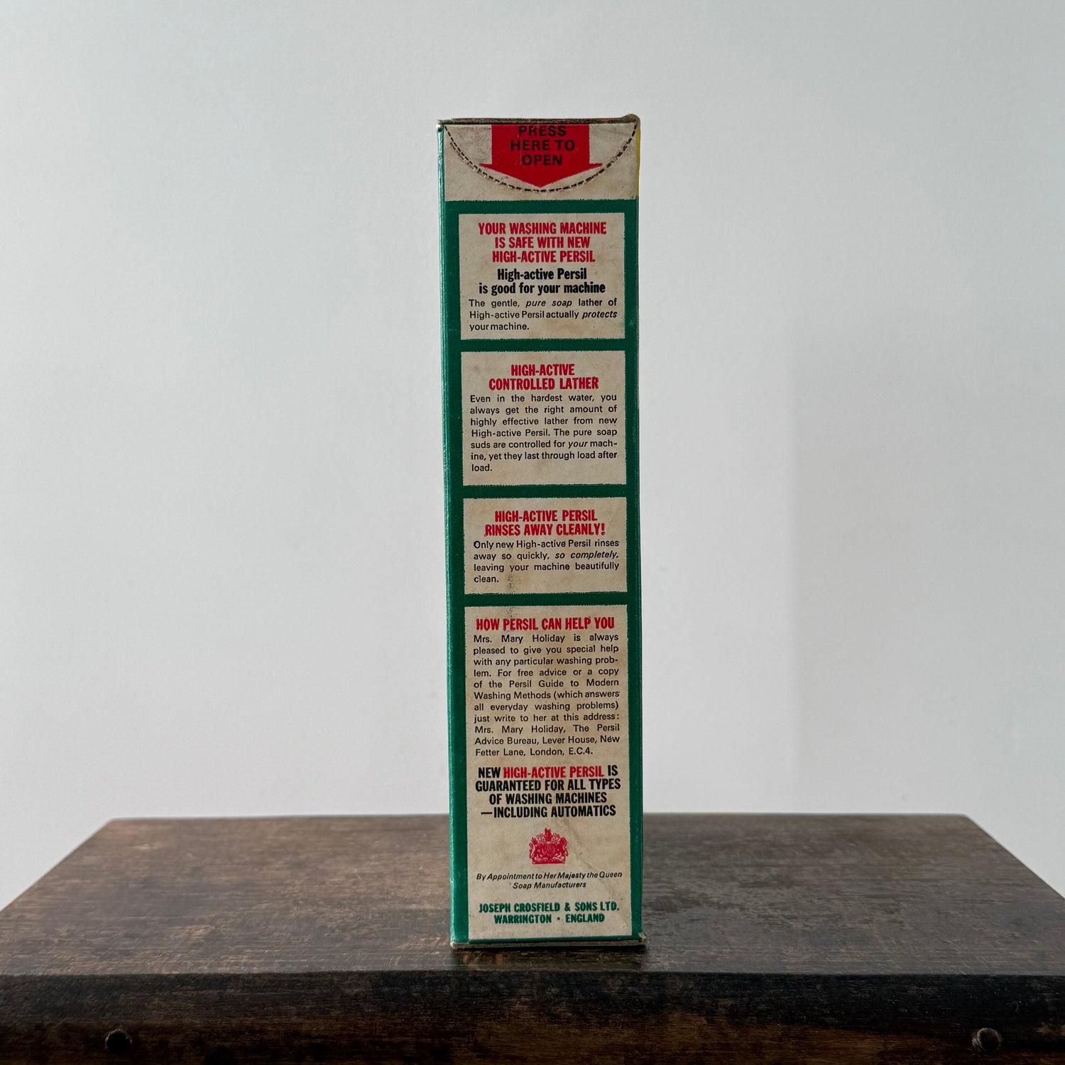 UNOPENED Free Trial Packet Persil High-Active Washing Powder c1950s