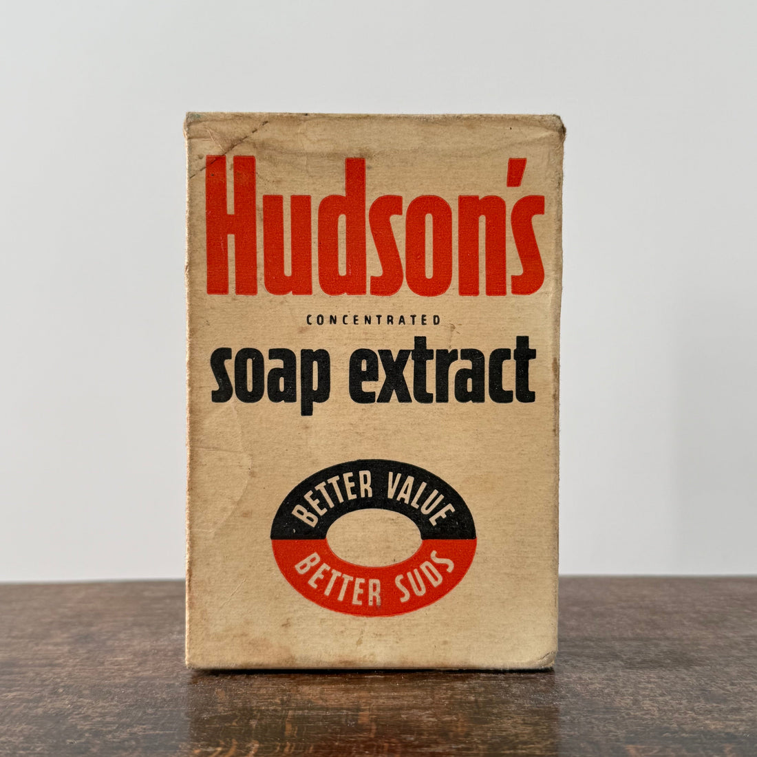 Hudson’s Concentrated Soap Extract Vintage Cardboard Box Advertising