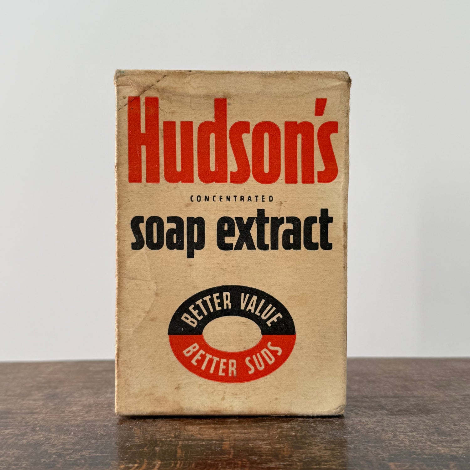 Hudson’s Concentrated Soap Extract Vintage Cardboard Box Advertising