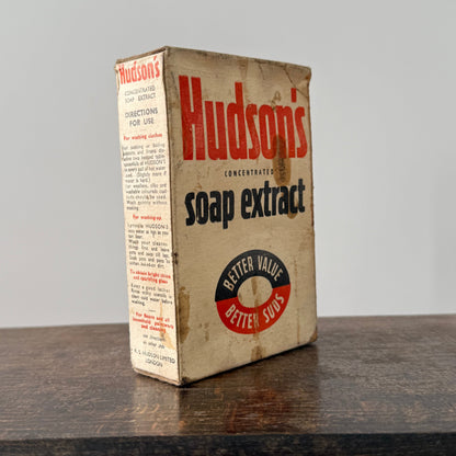 Hudson’s Concentrated Soap Extract Vintage Cardboard Box Advertising