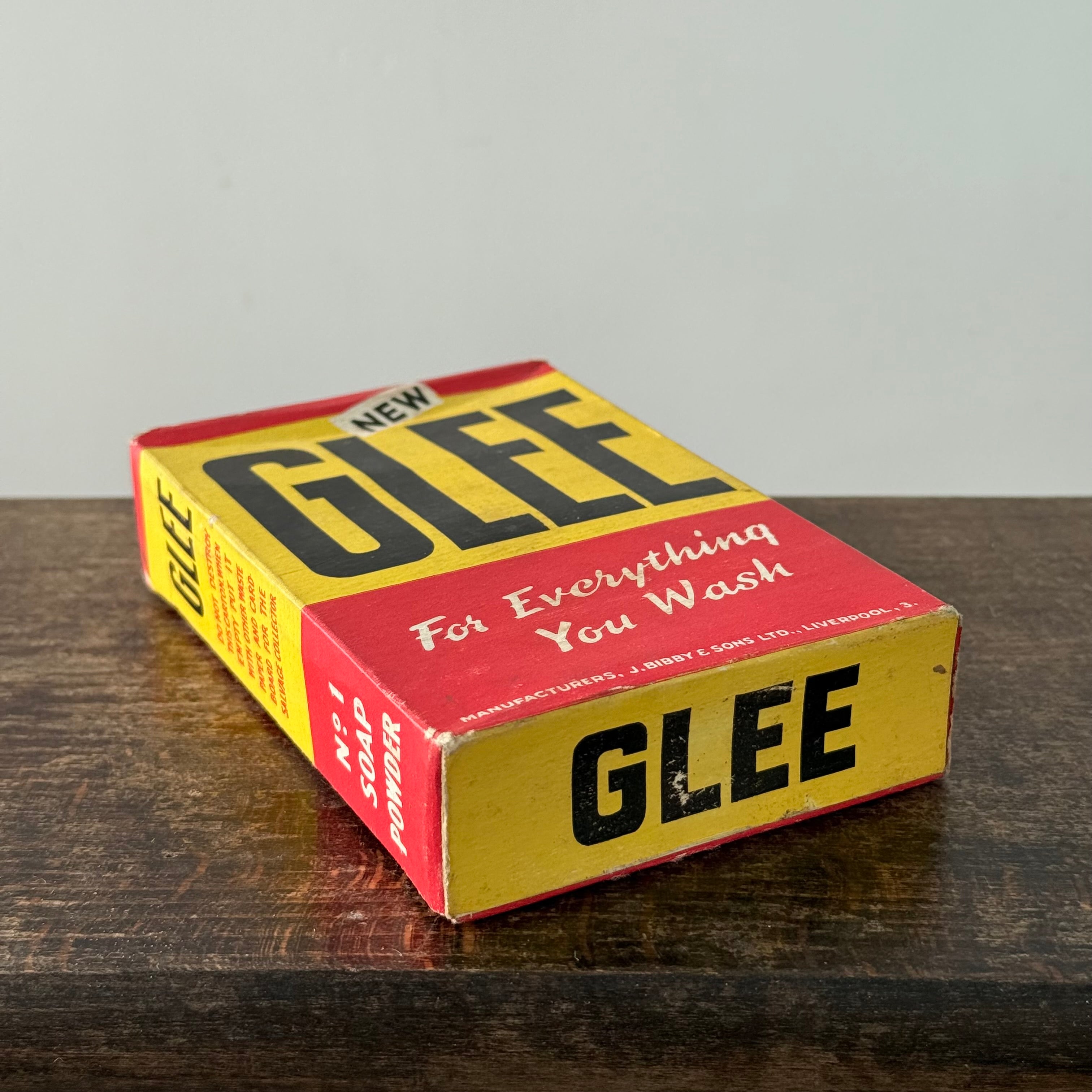 Glee No.1 Soap Powder Vintage Cardboard Box Unopened Full